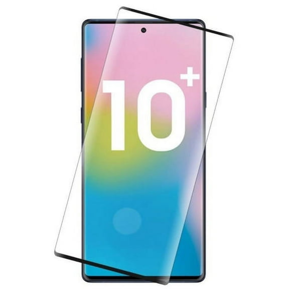 Tempered Glass Screen Protector for Samsung Galaxy Note 10 Plus - [Fingerprint Unlock] 3D Curved Edge Full Cover HD Clear [Bubble Free] [Case Friendly]