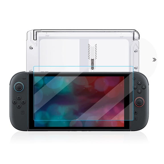 Tempered Glass Screen Protector for Nintendo Switch 2 Ultra Clear Easy-Apply Dust-Free Installation-Transparent