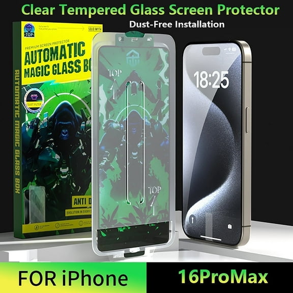 Tempered Glass Screen Protector for iPhone 13 14 15 16 Series with Dust-Free Installation Kit - HD Clear & Privacy,Shatterproof, Easy Install