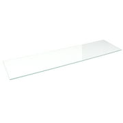 Tempered Glass Shelf - 12" Width x 48" Length x 3/16" Thick - Durable and Stylish - Perfect for Home and Office Use - Set of 2 - Easy Installation and Maintenance - Versatile Display Solution