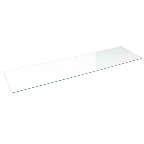 Tempered Glass Shelf - 12" Width x 48" Length x 3/16" Thick - Durable and Stylish - Perfect for Home and Office Use - Set of 2 - Easy Installation and Maintenance - Versatile Display Solution