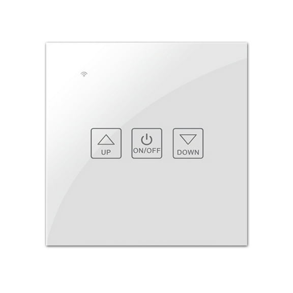 Tempered Glass Smart Touch Dimmer Switch, Waterproof and Dustproof Wall Light Control with Smartphone App and Manual Adjustment, 86x86mm White for Modern Home Lighting Scenes