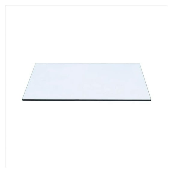 Tempered Glass Table Top 18x32 Inch - Rectangle Flat Polish Edge - 3/8" Thick - Replacement Table Top for Dining, Coffee & Patio Tables