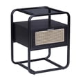 thumbnail image 1 of Tempered Glass Top Accent Table / Nightstand with Spacious Drawer, 1 of 3