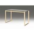 thumbnail image 1 of Tempered Glass Top Vanity/office Desk With Gold Stainless Steel Legs, 1 of 1
