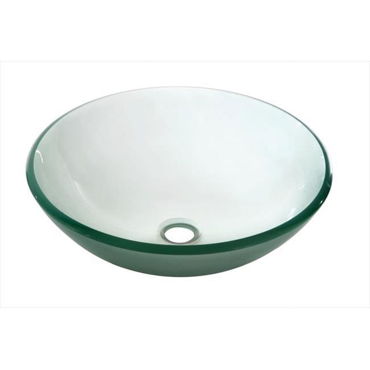 Elegant Frosted Glass Round Vessel Bathroom Sink