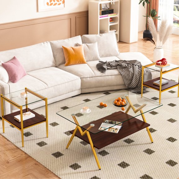 Tempered Glass and Iron Legs, Simple Assembly | Living Room Setup, DIY - Friendly