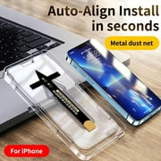 Tempered Glass for iPhone 13 Mini Screen Protector [Auto Alignment Kit] Sensor Protection Easy Install Auto-Dust Removal