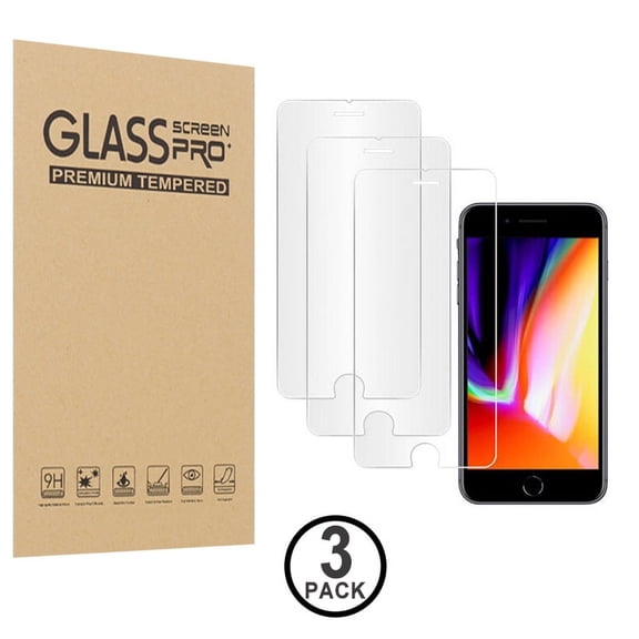 Tempered Glass for iPhone 8 Plus - 3PACK!