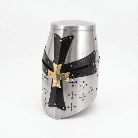 NISTAN Steel Medieval Templar Crusader Bucket Helmet
