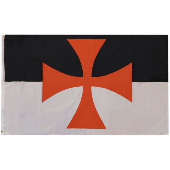 Templar Knights Crosses 100D Woven Poly Nylon Flag 3x5 3'x5' Grommets Heavy Duty