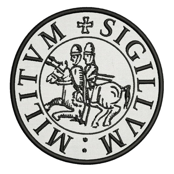 Templar Militvm Sigillvm Embroidered DIY Iron on or Sew-on Decorative Patch Badge Emblem Appliques 2A Military Tactical Series