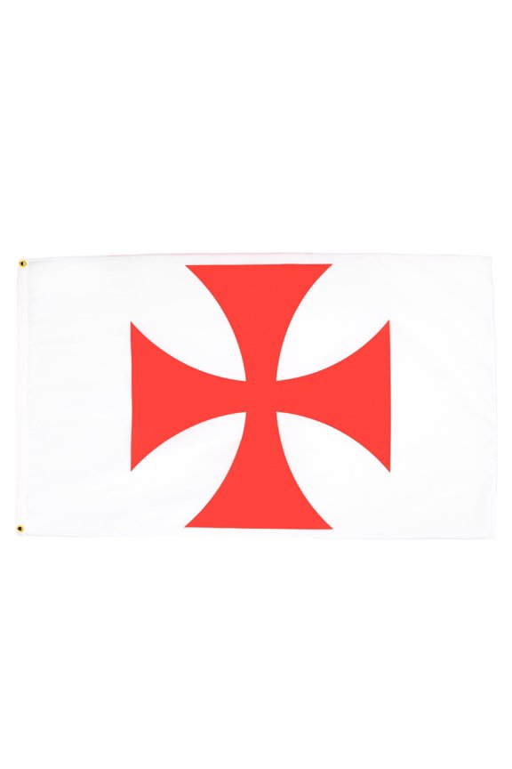 Templar Order Flag 3x5 ft 100D Polyester 2 Grommets 150x90 cm