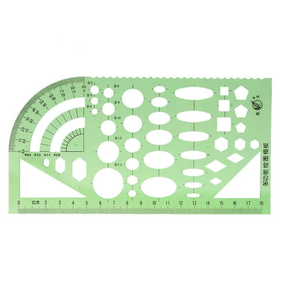 Template Ruler Measurings Circle Round Drawings Drafting Supply Tool
