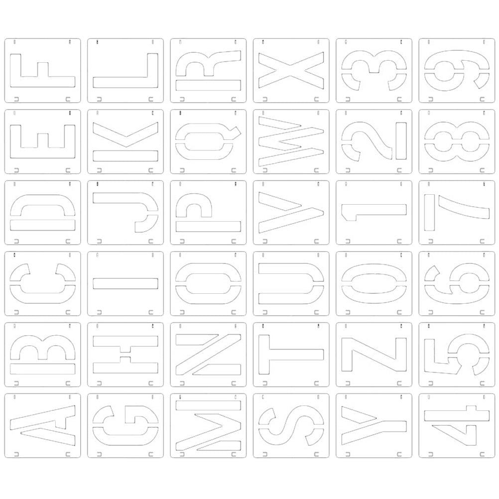 Templates for Painting Letter Stencils 4 Inch Alphanumeric Graffiti ...