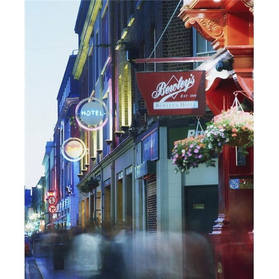 Temple Bar Dublin Co Dublin Ireland - Dublins Cultural Quarter Poster Print by The Irish Image Collection - 13 x 16