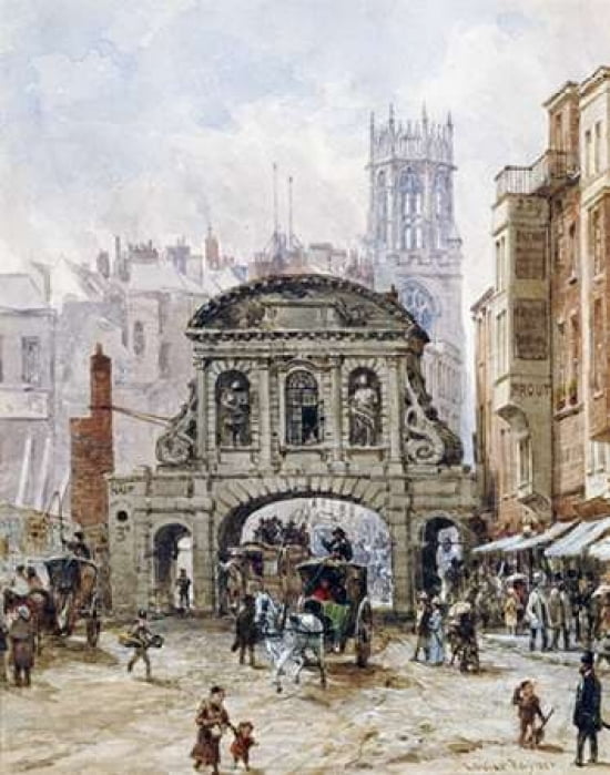 Temple Bar London Canvas Art - Louise Rayner (24 x 30)