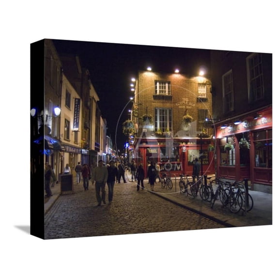 The Temple Bar Pub, Temple Bar, Dublin, County Dublin, Republic of Ireland Eire, Scenic World Culture Stretched Canvas Wall Art by Sergio Pitamitz Sold by ArtCom
