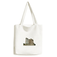thumbnail image 1 of Temple Building Antiquity Tote Canvas Bag Shopping Satchel Casual Handbag, 1 of 3