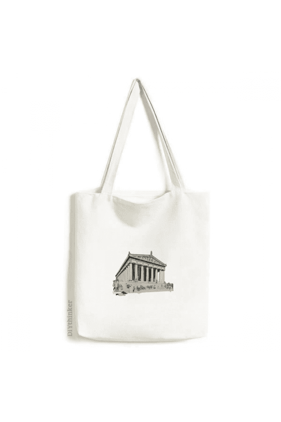 Temple Classicism Divinity Temple Tote Canvas Bag Shopping Satchel Casual Handbag