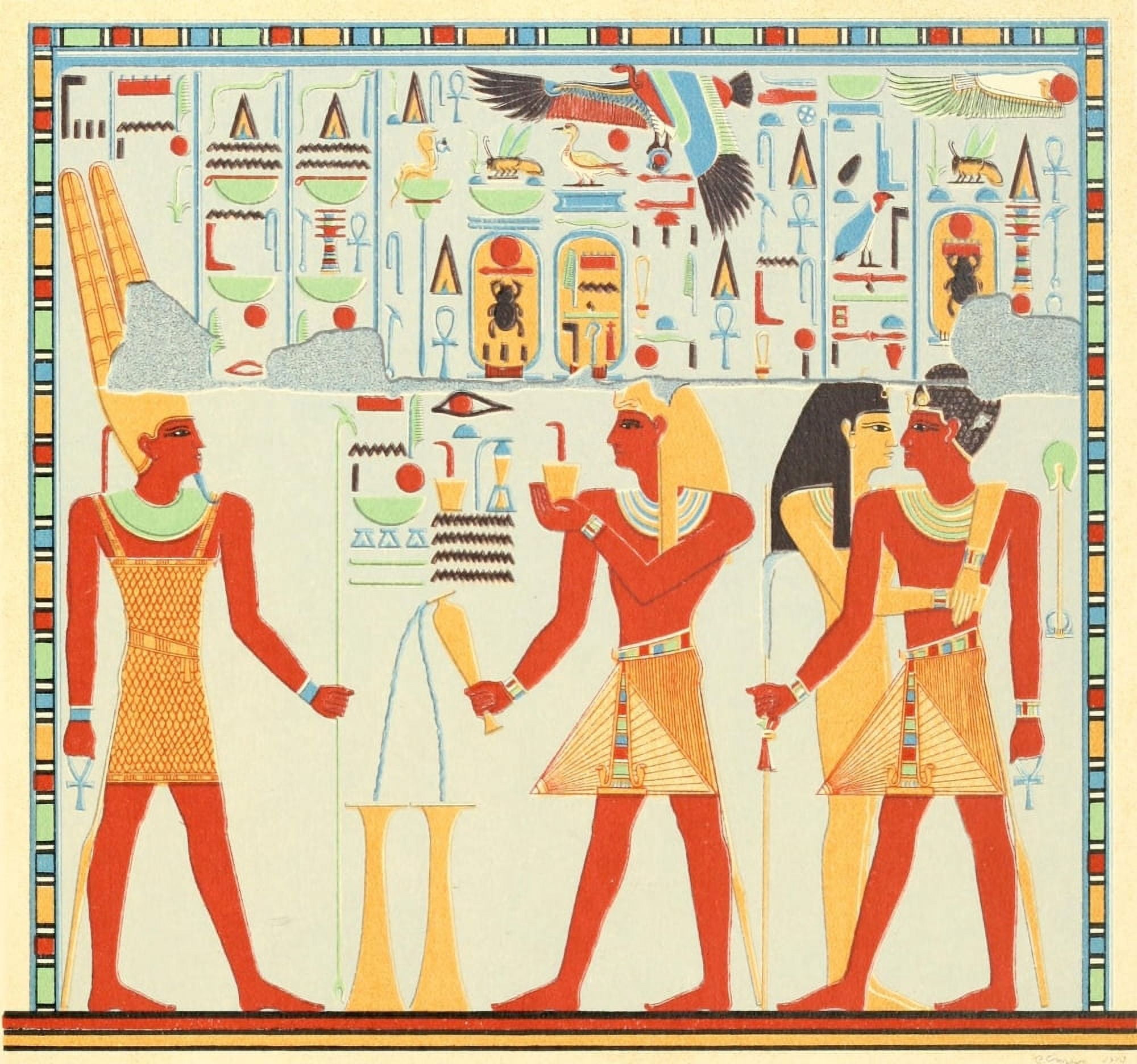 Temple DAmada 1926 Antichambre section de gauche paroi ouest Canvas Art - Unknown (18 x 24)