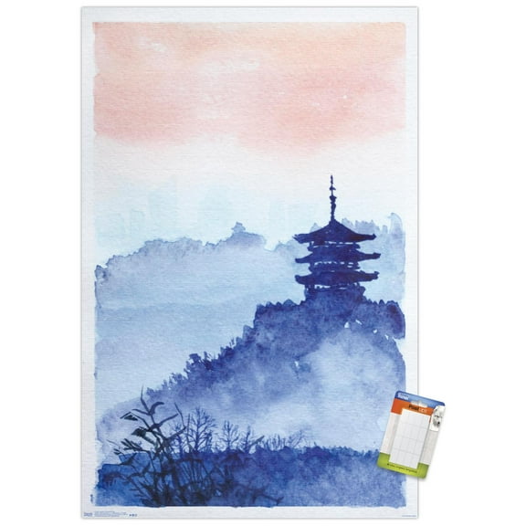 Temple Forest and Dawn Wall Poster, 22.375" x 34"