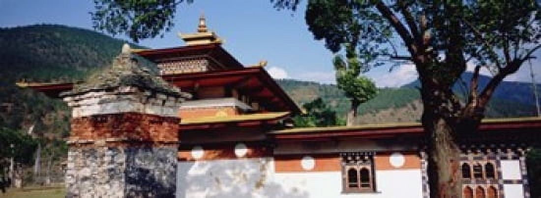 Temple In A City Chimi Lhakhang Punakha Bhutan Canvas Art - Panoramic Images (18 x 7)