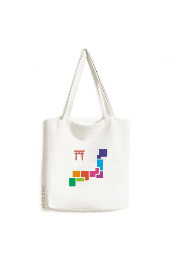 Temple Japanese Traditional Tokyo Tote Canvas Bag Shopping Satchel Casual Handbag