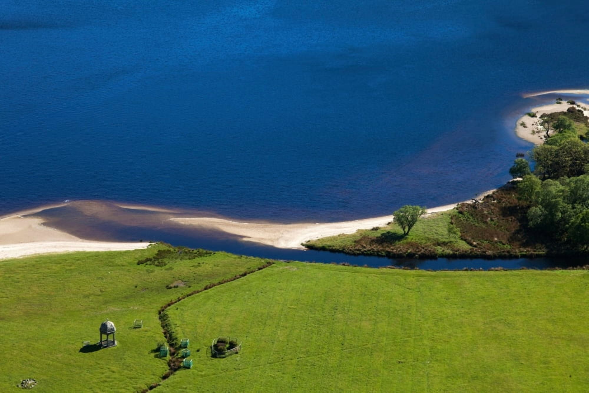 Temple Lough Tay County Wicklow National Park Ireland Canvas Art - Panoramic Images (36 x 12)
