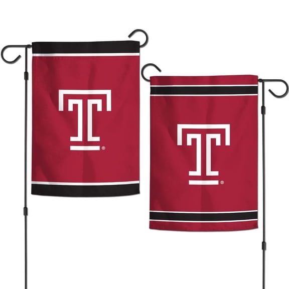 Temple Owls 12.5 x 18" Double Sided Yard and Garden College Banner Flag Is Printed in the USA