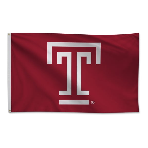 Temple Owls 3' x 5' College Sports Printed Flag - NCAA Licensed - Nylon - School Banner (Red, White, Black)