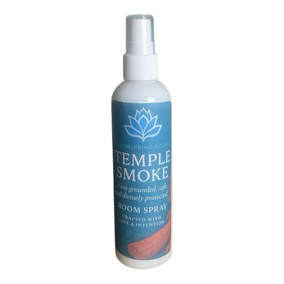 Temple Smoke Linen Room Spray , 4oz , Palo Santo ,Sandalwood Aromatherapy Mist, Smoky Sacred Essential Oil Blend for Fabric , Air , Non-Toxic, Grounding
