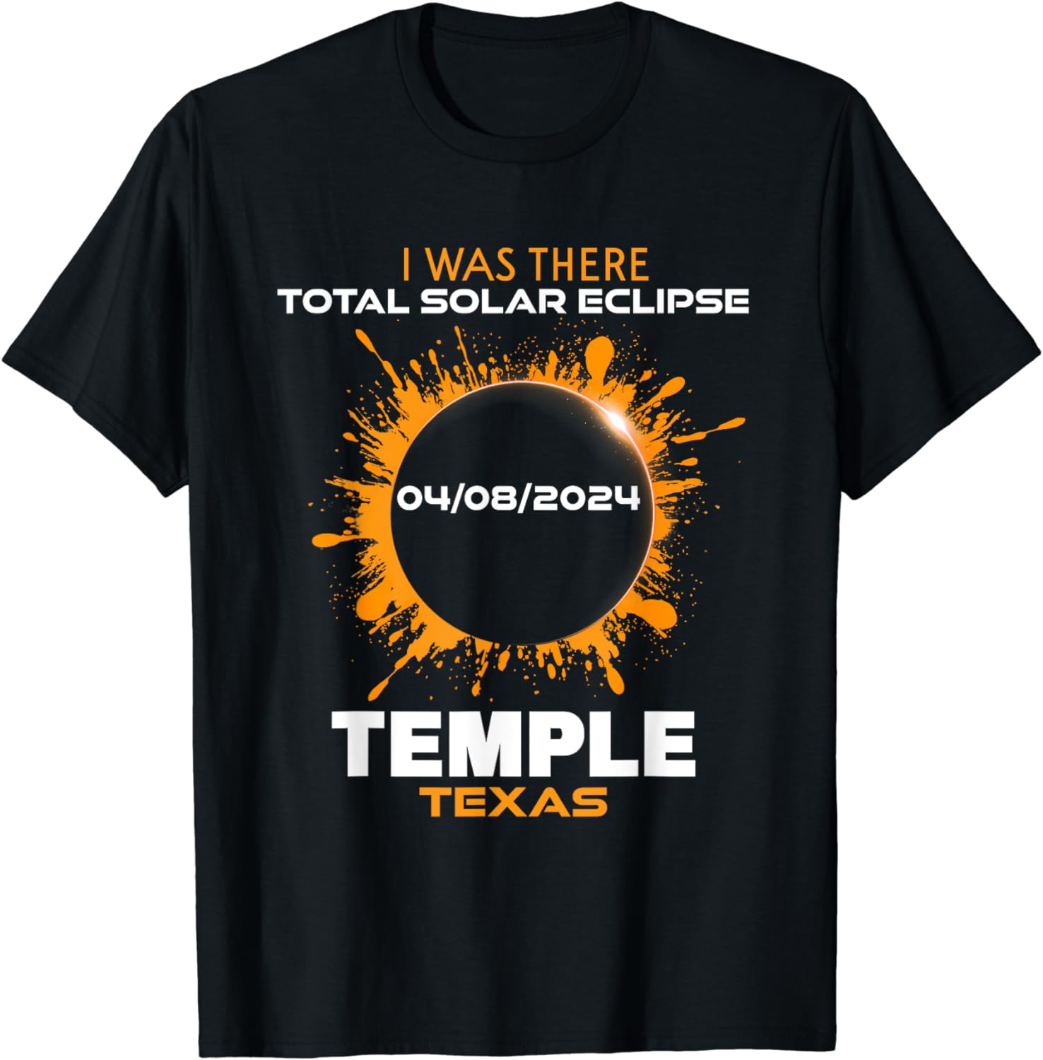 Temple Texas Total Solar Eclipse 2024 T-Shirt - Walmart.com