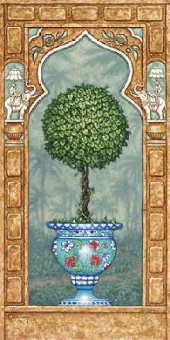 Temple Topiary ll Canvas Art - Janet Kruskamp (10 x 20)