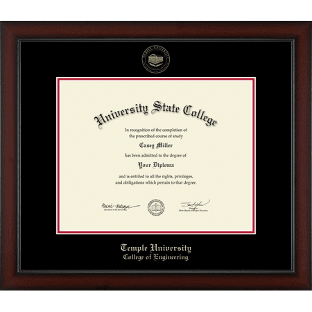 Temple University College of Engineering Diploma Frame, Document Size 14" x 11"