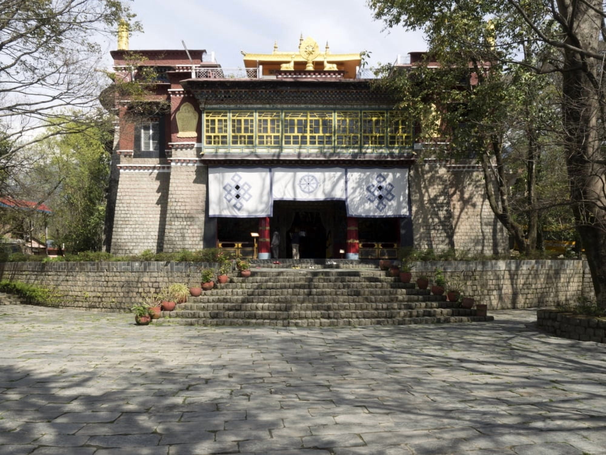 Temple at Norbulingka Institute founded by Dalai Lama Sidhpur Dharamsala Himachal Pradesh India Canvas Art - Panoramic Images (12 x 16)
