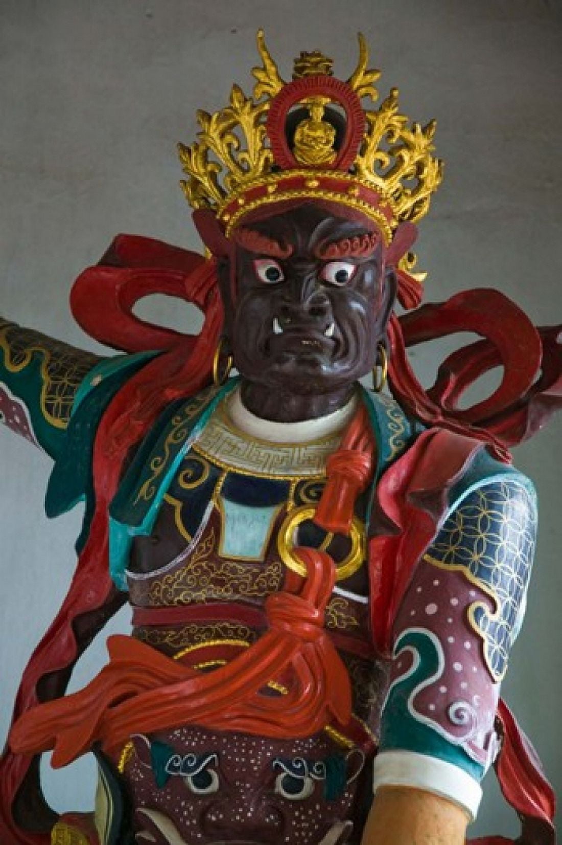 Temple guardian statue Bamboo Temple Kunming Yunnan Province China Canvas Art - Panoramic Images (24 x 36)