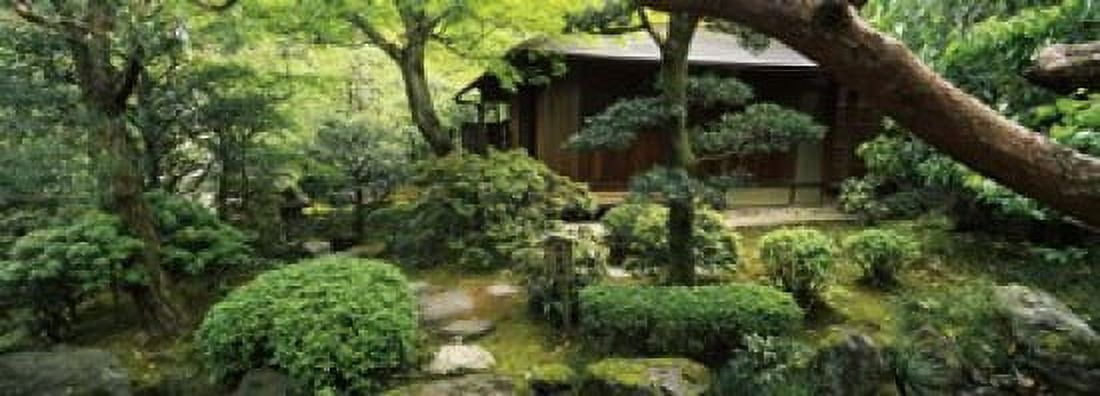 Temple in a garden Yuzen-En Garden Chion-In Higashiyama Ward Kyoto Kyoto Prefecture Kinki Region Honshu Japan Canvas Art - Panoramic Images (18 x 7)