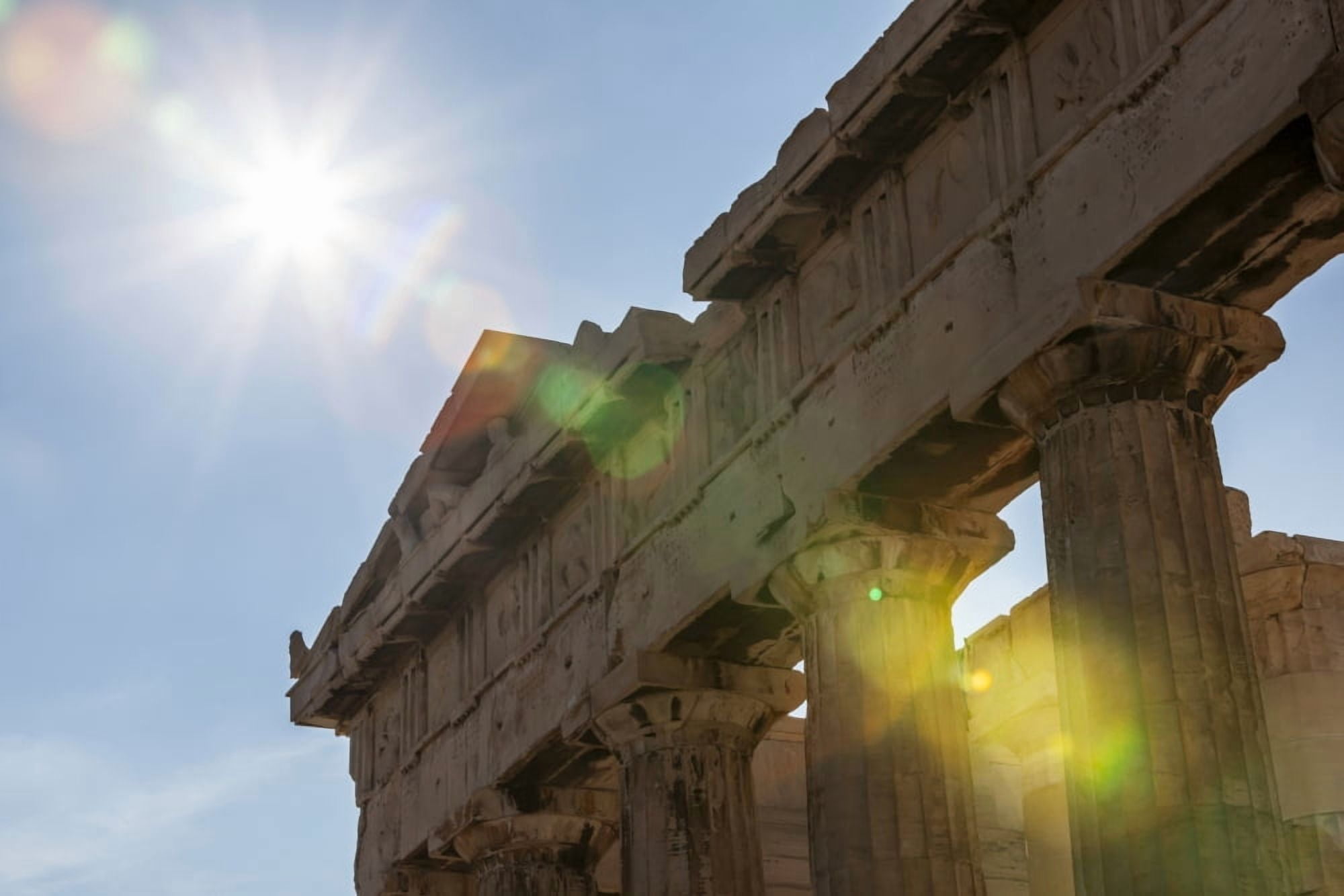 Temple of Athena Athens Greece Canvas Art - Reynold Mainse Design Pics (19 x 12)
