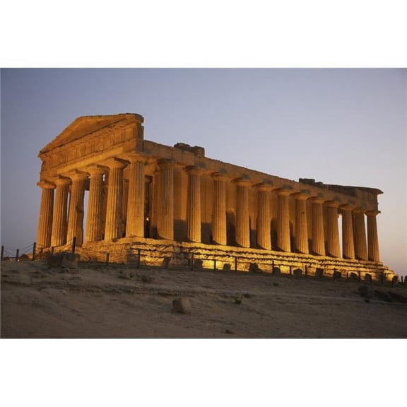 Temple of Concordia In The Valley of The Temples - Agrigento - Sicily - Italy Poster Print - 38 x 24 - Large