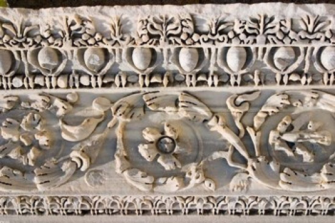 Temple of Dionysus Acropolis of Pergamon Turkey Canvas Art - Ali Kabas DanitaDelimont (26 x 18)