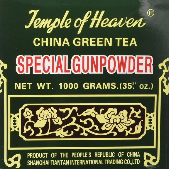 Temple of Heaven China Green Tea Special Gunpowder 1 Kilo Guaranteed Authenticity, 2.2 Pound (Pack of 1)