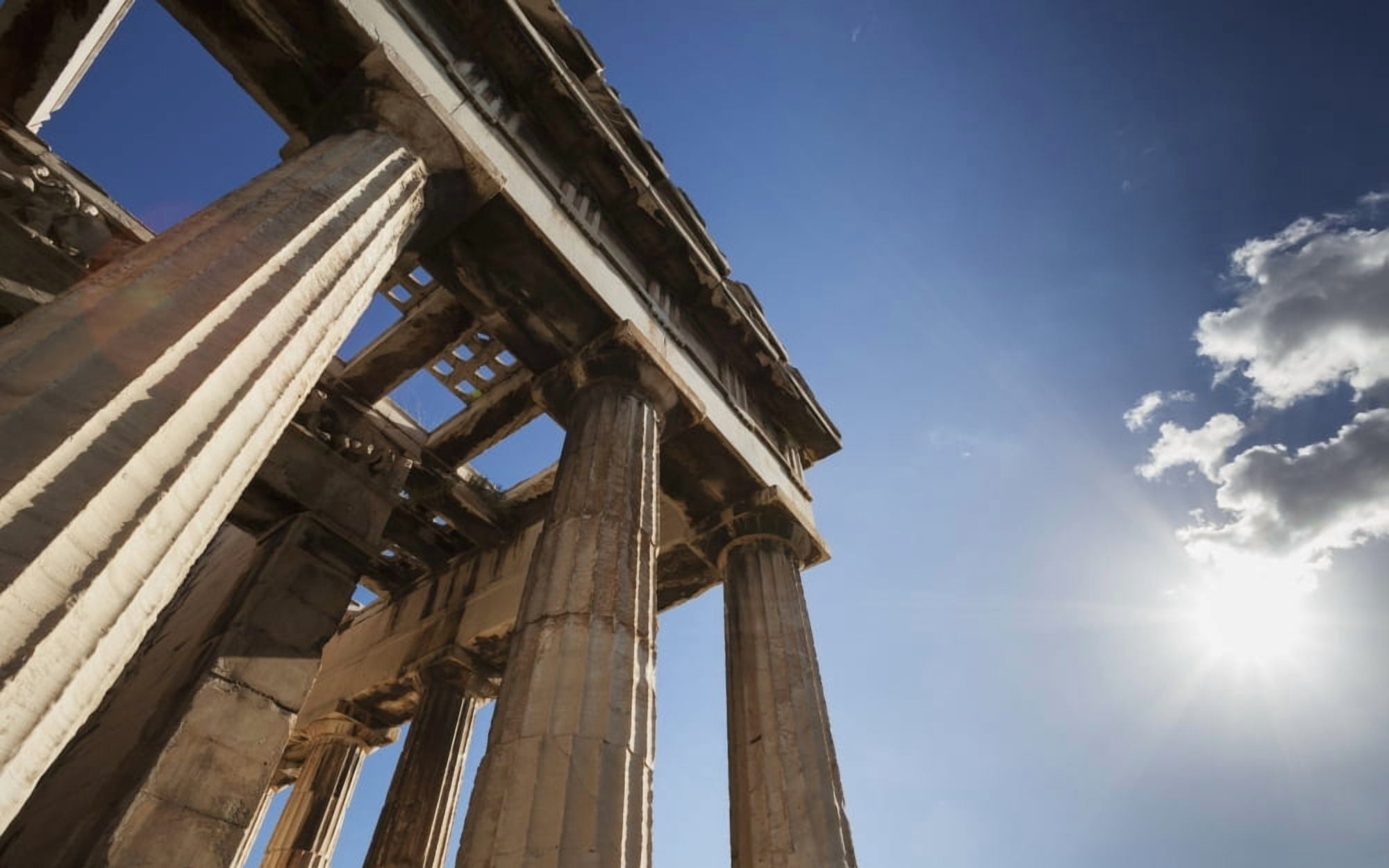 Temple of Hephaestus Athens Greece Canvas Art - Reynold Mainse Design Pics (19 x 12)