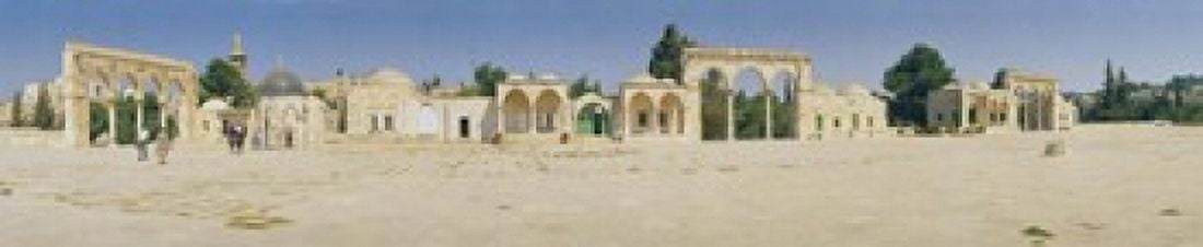 Temple of Rocks Dome of The Rock Temple Mount Jerusalem Israel Canvas Art - Panoramic Images (24 x 5)