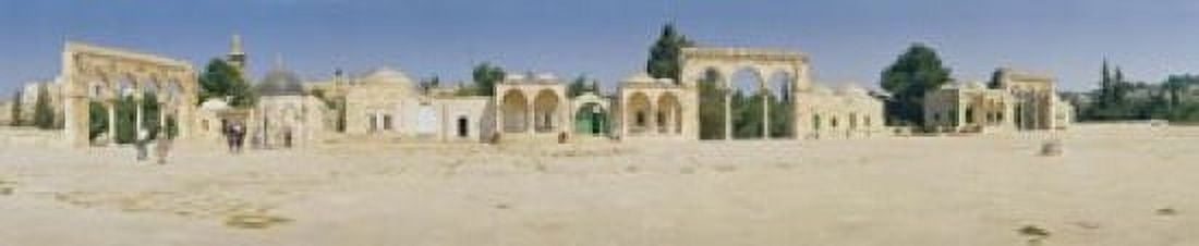 Temple of Rocks Dome of The Rock Temple Mount Jerusalem Israel Canvas Art - Panoramic Images (38 x 8)
