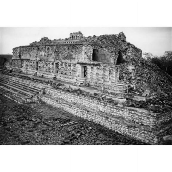 Temple of the Masks Kabah Mayan Mexico Poster Print - 18 x 24 in.