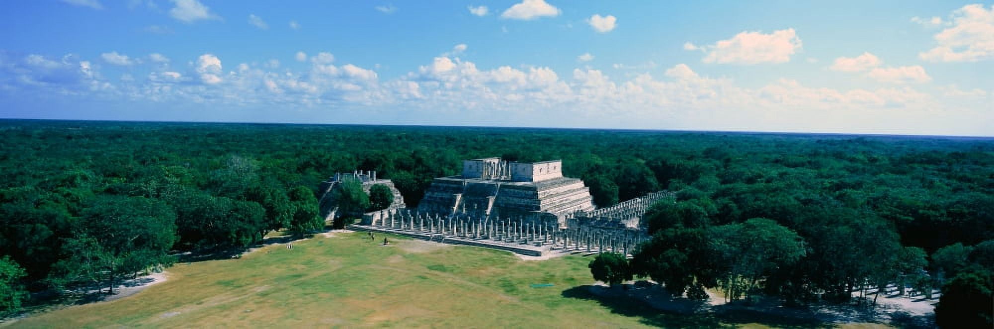 Temple of the Warriors at Chichen-Itza in the Yucatan Peninsula Mexico Canvas Art - Panoramic Images (27 x 9)
