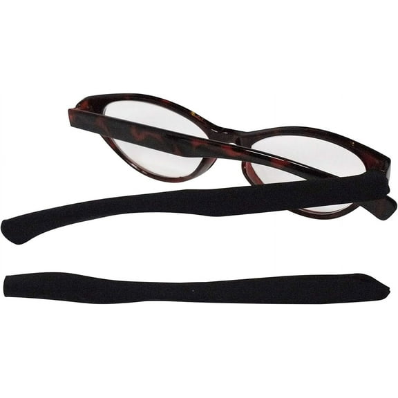 Templesox Eyewear Sleeves Glasses Frame Arm Protector Sleeves for Men & Women, Black Large