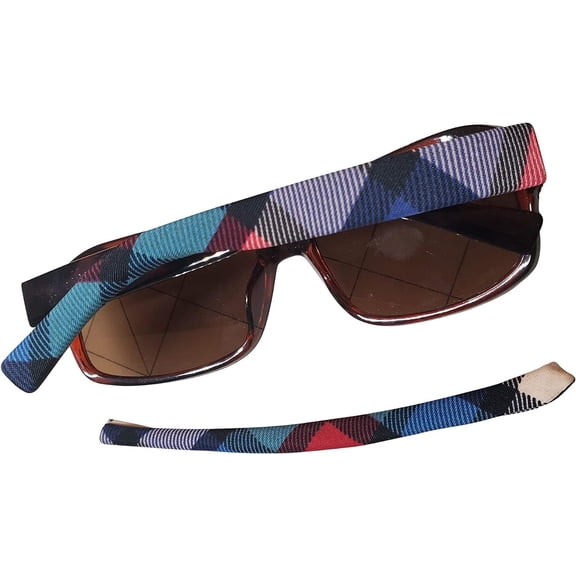Templesox Eyewear Sleeves Glasses Frame Arm Protector Sleeves for Men & Women, Dream Plaid Small