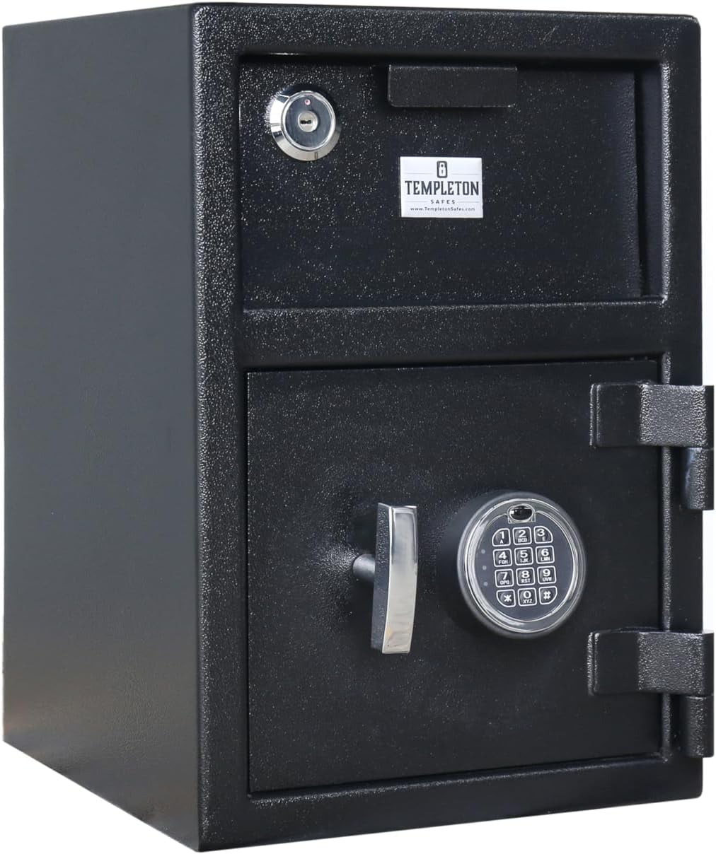 Templeton Safes T862D Standard Depository Safe with Electronic Keypad Combination & Key Backup - Deluxe Edition
